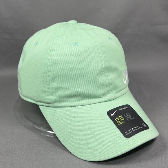 Nike Swoosh Heritage86 Strapback Hat Cap Green S1ze Baseball Tennis Golf Womens - Picture 6 of 15